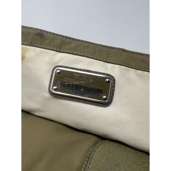 TUMI T-Tech Crossbody Messenger Large Laptop Carry Bag Olive Green - Picture 6 of 12